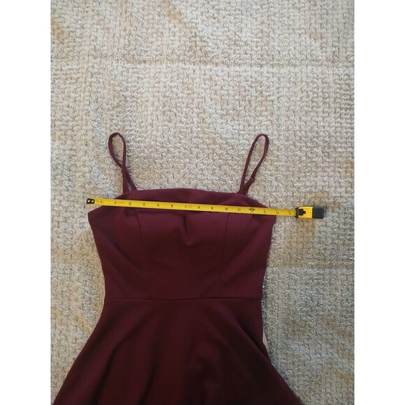 B darling Burgundy 3/4 Mini Dress Nwt  Boho Feminine Party - Picture 8 of 10
